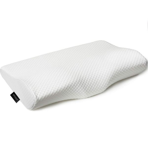 Oreiller en mousse à mémoire de forme anti-ronflement Oreiller de couchage cervical ergonomique pour les douleurs cervicales Protection du cou avec taie d'oreiller par MOYEAH