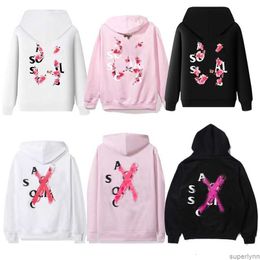 Anti Socials Sweat À Capuche Usa Clubs À La Mode Chemise Fleurs Croix Cercle Motif Mode Streetwear Antisocials Swearshirt High Street Jumper À Capuchon H2p9