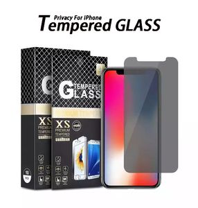 Anti Spy Peep Privacy Screen Protector voor iPhone 11 Mini 12 13 14 Pro Max Tempered Glass XR XS 7 8 Plus 9H Beschermende film met retailpakket