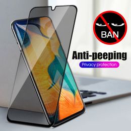 Protecteur d'écran de confidentialité anti-espion pour OPPO A3S A5S A12 A15 A16 A54 A74 A94 A55 Realme 5 C11 C21Y C12 C15 C25 3 6 7 7I 8 8 Pro C2 XT C25Y 8i C21 verre trempé avec emballage de vente au détail