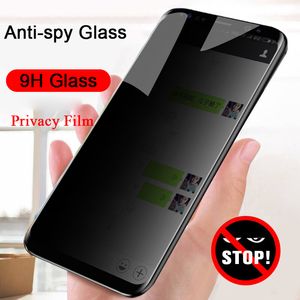 Protecteur d'écran anti-espion pour Samsung Galaxy S21 S22 S23 verre trempé de confidentialité pour Samsung S23PLUS avec fonction d'empreintes digitales