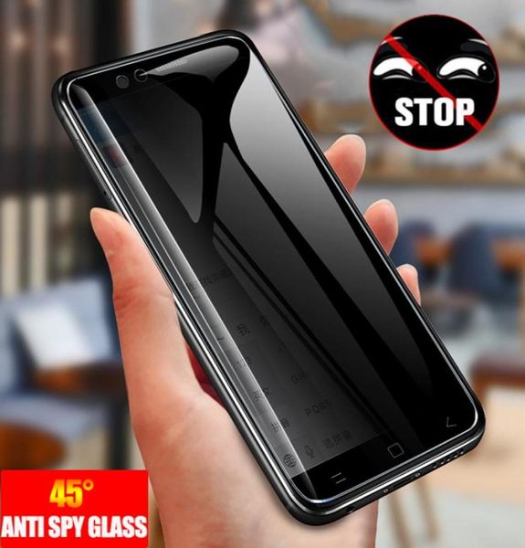 Protégeurs de verre trempé anti-espion pour Samsung Galaxy Note 20 S21 Ultra S20 Note 10 plus A51 A71 Écran complet de protection de la vie privée PR9199465