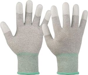 Gants antistatiques, gants ESD pour la construction de PC, gants d'ordinateur en fibre de carbone haute résistance PU revêtements, réparation d'installation par ordinateur électronique, maintenance