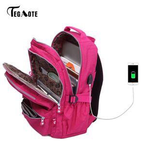 Sac à dos antivol pour femmes filles sac d'école adolescent USB chargeur voyage cartable ordinateur portable