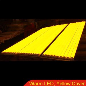 Anti UV T8 LED-buizen gele veilige lichten 150 cm 5ft 24W AC85-265V G13 Blubs 2835smd 1500 mm 27000k lampen geen ultraviolet bescherming blootstelling verlichting rechtstreeks vanuit China
