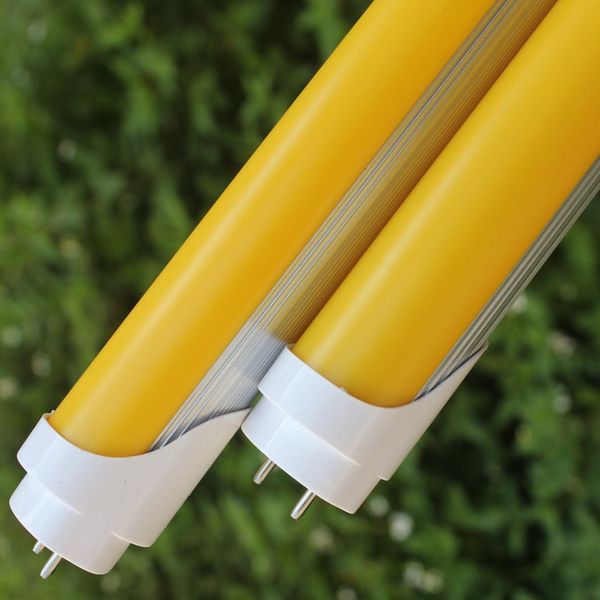 Tubes LED anti-UV T8 Lumières sûres jaunes 30 cm 1ft 6W AC85-265V G13 BLUBS 300mm 27000K Lampes pas d'éclairage d'exposition à protection ultraviolette Vente directe de Shenzhen China