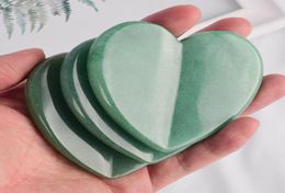 Anti-rides Cellulite beauté Guasha plaque en forme de coeur vert Jade pierre Gua Sha outil de Massage pour les yeux cou visage minceur 9569972