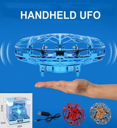 Anticollision LED Flying Helicopter Magic Hand UFO Aircraft détection mini induction drone suspension UFO Toys Kids Electric Electr2550497
