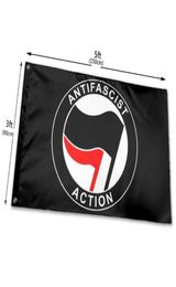 Banners de drapeaux antifasciens 3x5ft 100d Polyester Nouveau design Couleur vive rapide avec deux œillets en laiton4124337