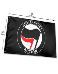 Banners de drapeaux antifasciens 3x5ft 100d Polyester Nouveau conception Couleur rapide et vive avec deux bracements en laiton7501365