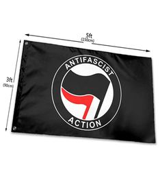 Flag de paix antifasciste haute qualité 3x5ft Double Couxage Decoration Banner 90x150cm Sports Festival Polyester Digital Imprimé WH6213585