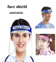 Antifog Pet Face Shield Safety Veiligheid Volwassenen Kinderen Beschermende masker Volledig gezicht Afdekking Transparant antispitting Face Shield Mask -ontwerper MA9780594