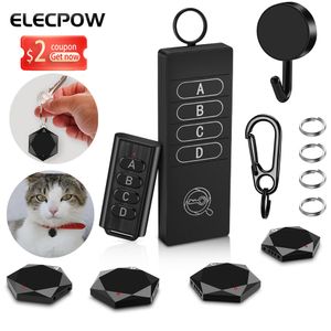 Antilost Alarm ElecPow Anti Lost Tracker Key Finder Locator Portable Wireless Smart Pet Wallet met 164ft afstandsbediening 4 ontvangers 230428