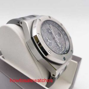 Montre-bracelet antique AP Royal Oak Offshore Series Montre pour homme 42 mm de diamètre en acier de précision Or rose 18 carats Montre décontractée pour homme 26470IO.OO.A006CA.01 Titane Mécanique