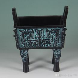 Bronze antique épais Zhuo Fang Fang décoration d'artisanat chinois moderne