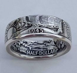 Coin antique Morgan Sier United Stat of America Half Dollar 1945 Ring8684646