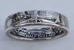 pièce antique Morgan Sier États-Unis d'Amérique demi-dollar 1945 ring8774354