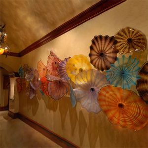 Antieke decoratie wandplaten lampen gemonteerd bloem handgeblazen Murano glazen wandlampen 10 tot 16 inch