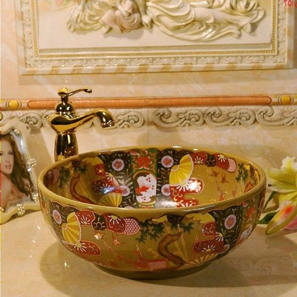 Antiguo de estilo europeo Arte Cercelana Wawa de lavado de porcelana para la quitidad del baño Krpso