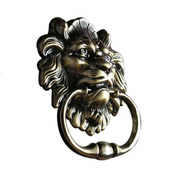 Heurtoir de porte de lion antique Lionhead heurtoirs de porte Lions décor à la maison, y compris les vis de CAINIAO 240130