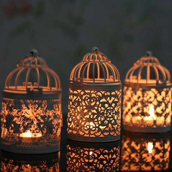 Antique Morocain Style Lantern Hollow Candle Holder Stand Wedding Romantic Decor Decation Home Party Decoration