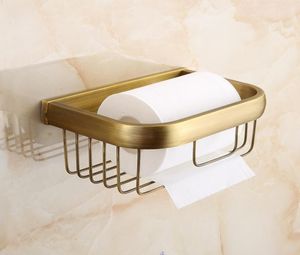 Antieke papieren houder badkamer accessoires vintage messing tissue mand wand gemonteerd toiletpapier houder badkamer douche opslag441162444