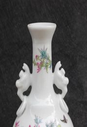 Bouteille d'amphore en porcelaine Antique, motif de fleurs pastel, arrangement floral, décoration de salon, artisanat 6568811