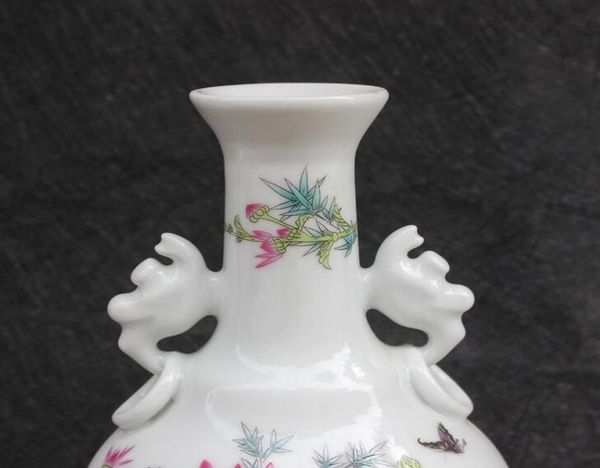 Bouteille d'amphore en porcelaine Antique, motif de fleurs pastel, arrangement floral, décoration de salon, artisanat 5355789