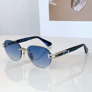 Antique Argent Bleu Tourbillon Bleu Lunettes de Soleil Sans Monture Hommes Femmes Été Nuances Sunnies Lunettes de Soleil Lunettes Occhiali da sole UV400 Lunettes