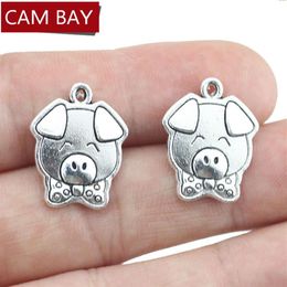 Antique Argent Bronze Belle Cochon Charme Animaux Pendentif fit Faire Des Bracelets Résultats de Bijoux DIY Accessoires 20 16mm D936191f