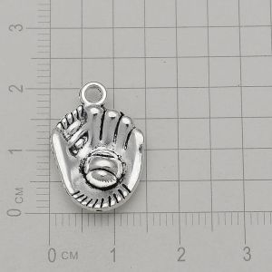 Antique argenté plaqué I Love Softball Baseball Charms Sports Pendentif pour les bijoux de bricolage Faisant des produits en gros des articles en gros