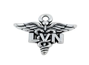 Antique Silver Placing Medical Licensed Vocational Nurse Lvn Charms Caduceus Medical Symbol Charms AAC1782738246