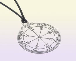 Collier amulette pendentif Talisman Pentacle de la lune en argent Antique, sceau de Salomon, 1682358