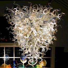 Antieke stijl hanglamp chihuly glans handgeblazen glazen kroonluchters murano woonkamer kroonluchter verlichting led hangende lampen voor thuis 40 of 48 inch