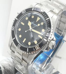 Watch Antique Retro Watch Men039S 40 mm Du cadran noir Aluminium Bague de plaque Lumineuse Men039s Watch5743301