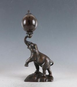 Antiquités européens exquis cuisement en laiton classique éléphant mécanique horlogegtgtgt 4621618