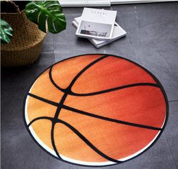 Antislip basketbal 3D-printen ronde vorm kinderkamer nachtkastjes tapijt woonkamer tapijt deur entree vloermat computer stoelmatten7918368