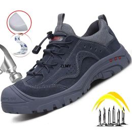 Zapatos de seguridad antideslizantes para hombre, botas de trabajo con punta de plástico, a prueba de pinchazos, con aislamiento de goma, 6kv, comodidad para hombre 231225
