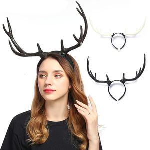 Antlers Headband Halloween Elk Headwar for Party Wear Deer Horn Hair Band Christmas Headpiece Supplies S27 21 231221