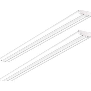 Antlux 110w 8ft LED Wraparound Ultra Slim Strip Lights - 12600lm, 5000K, 8 pieds LED Garage Shop Lights, Flush Mount Warehouse Office Plafond Lighting