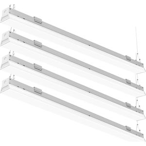 Antlux 4ft LED Light Lights 50W - Dimmable 5000lm 4000K Light Assex de plafond LED linéaire intégré pour le sous-sol de l'atelier de garage - 110 V
