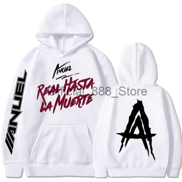 Anuel AA Sweats à capuche imprimés Sweat-shirt Manteau Real Hasta La Muerte Costume de survêtement décontracté Hommes Femmes Vêtements Anime Pull à capuche x0831