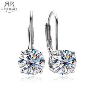 AnuJewel 1 Carat D Couleur Moissanite Diamant Dangle Boucles D'oreilles En Argent Sterling 925 Bow Cuff Boucles D'oreilles Charme Bijoux En Gros