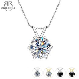 Anujewel 1CT 3CT 5CT D kleur diamant topkwaliteit 18k goud vergulde hangende ketting fijne sieraden geschenken groothandel 240515