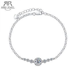 Bracelets en argent Anujewel 1CT Diamond Tennis sur le bracelet réglable à or blanc H8K pour les cadeaux de femme 240515
