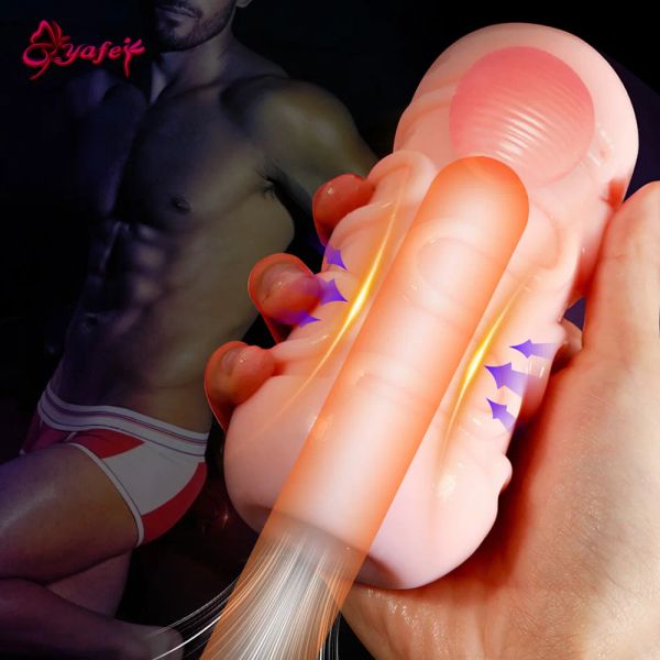 Anus masturbator pour hommes Vagin réaliste doux en silicone avec exercice d'endurance de pénis de balle Glans stimulent les jouets sexuels pour les hommes
