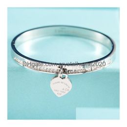 Tous les créateurs de luxe Bracelet Or Pour Femmes Amour Bijoux Timbre Gravure Lettre Mode Élégant Cadeau Anniversaire Drop Livraison Dhx8M