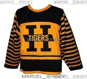 Maillot de hockey personnalisé rétro des Tigers de Hamilton, tout nom et numéro, jaune, taille XS5XL, pour hommes 4583703