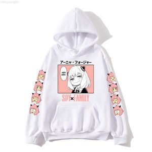 Anya Anime Spy X Family Hoodies Kawaii Cartoon Mens/WomensweatShirt Tops Harajuku unisex paar Hoodie plus mode streetwear Y220818