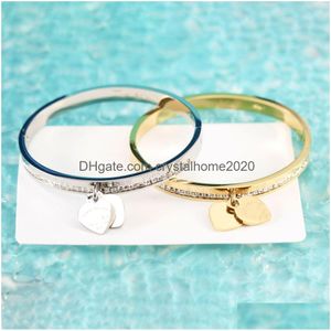 Anybracelet Luxe Ontwerpers Armband Goud Voor Vrouwen Liefde Sieraden Stempel Graveren Brief Mode Elegant Verjaardagscadeau Drop Delivery Dhmus